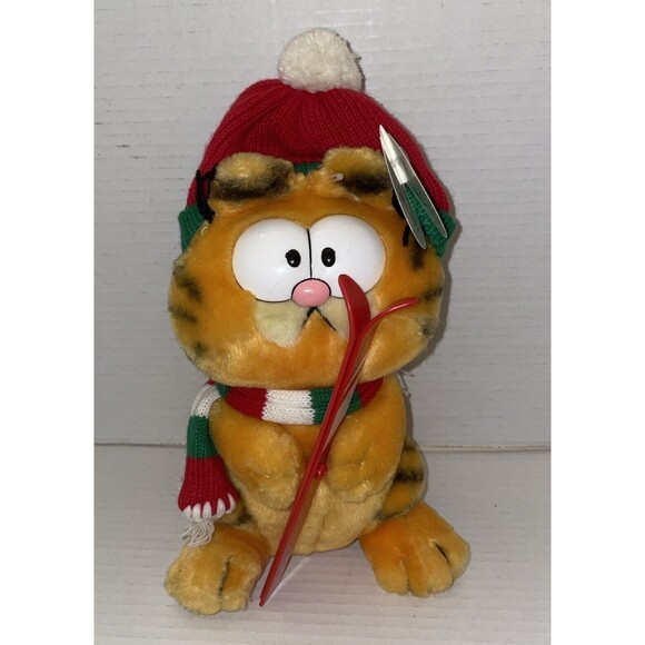 Vintage Dakin GARFIELD Plush 1981 Cat Skier Skiing Winter Stuffed Animal Toy - Picture 2 of 11